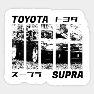 TOYOTA SUPRA MK4 Black 'N White 3 Sticker